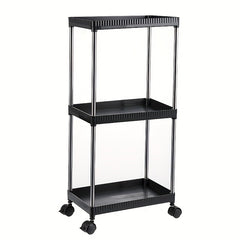 3 Tier Rolling Cart Slim Storage Cart With Wheels