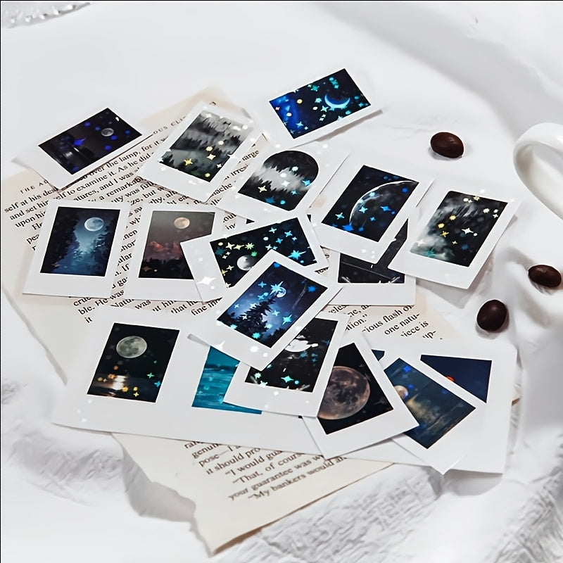 20Pcs 40types Mini Photo Album Stickers Landscape Stickers For Journals
