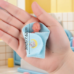 3" Mini Silicone Baby Dolls Realistic Newborn Full Silicone Sleeping Baby Dolls