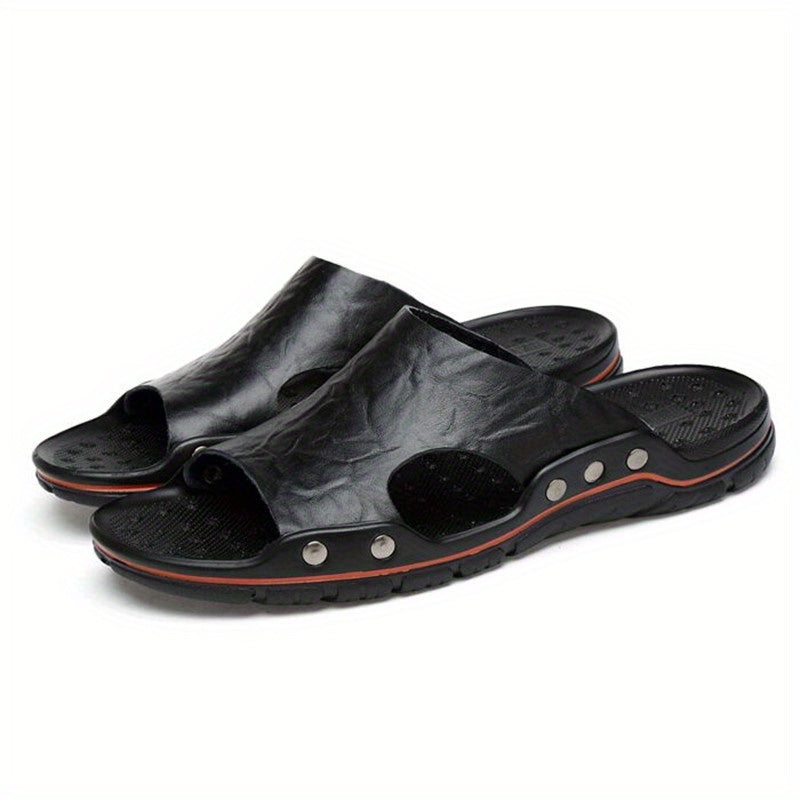 Men's Faux Leather Non Slip Sandals for Summer