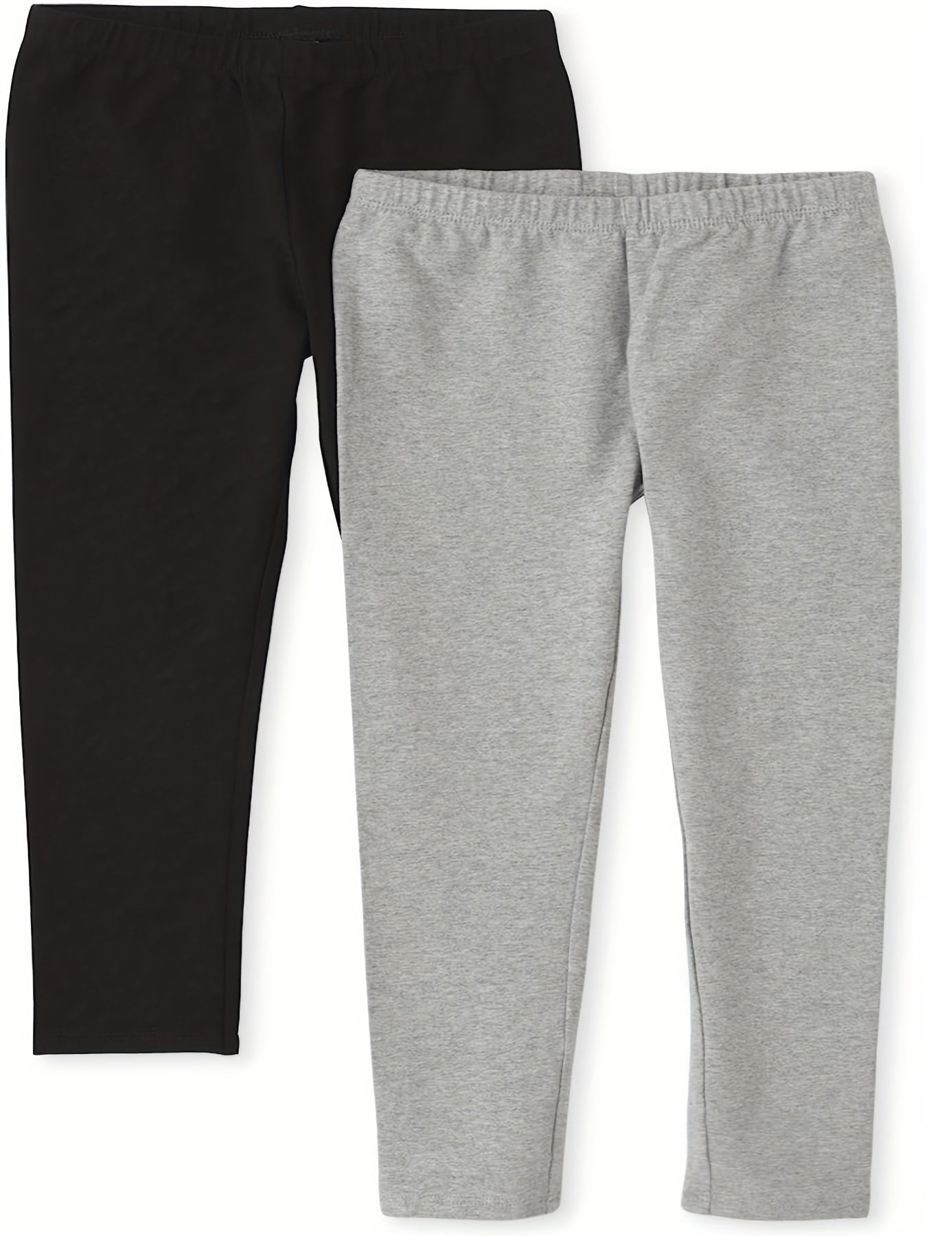 3pcs Girls Slim Fit Basic Leggings Pants Elastic Waist Tights Pants Kids Clothes