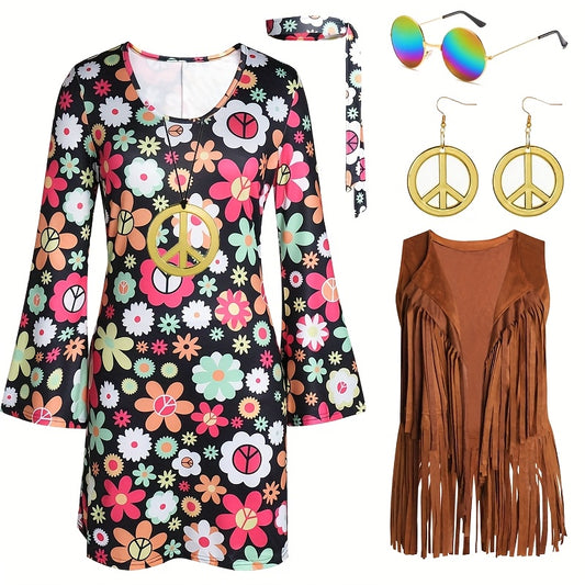 Halloween Disco 70s 80s Retro Costume Set