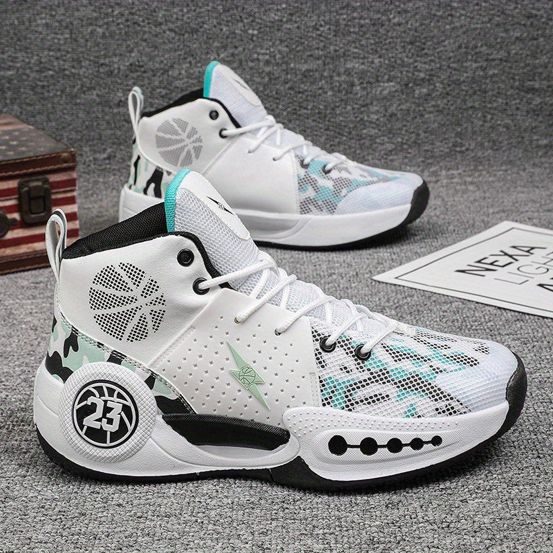 Men's Camo High Top Basketball Shoes Outdoor Sneakers