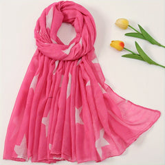 Star Decor Voile Scarf Shawl Wrap Casual Head Wrap For Daily Gift For Mother's