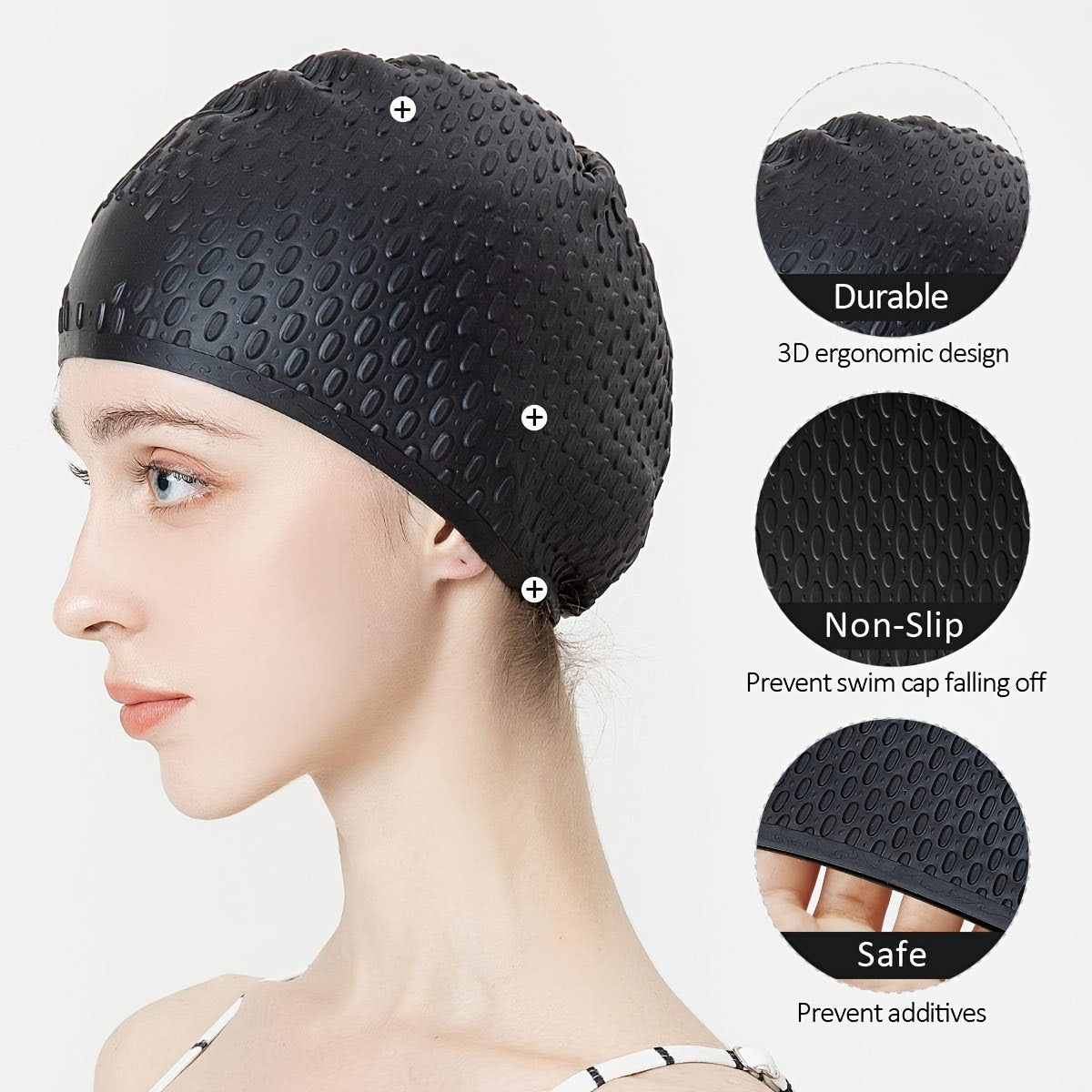 Silicone Swimming Cap for Comfortable Swim