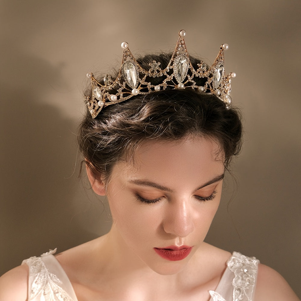 Silvery Flower Crystal Baroque Bridal Hair Accessory