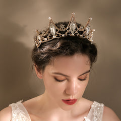 Silvery Flower Crystal Baroque Bridal Hair Accessory