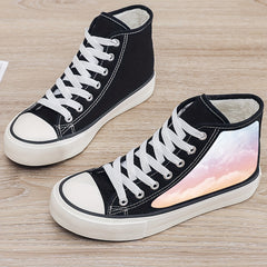 Warm Plush Lined Chunky Canvas Sneakers