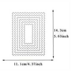 9pcs Polygonal Frames Metal Cutting Dies DIY Scrapbooking Craft Decoration
