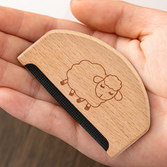Portable Wooden Lint Remover Fuzz Shaver Cashmere Comb Double Sided Travel Brush