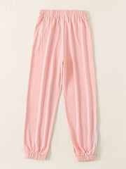 Girls' Colorblock Sweatpants Active Jogger Pants For Kids