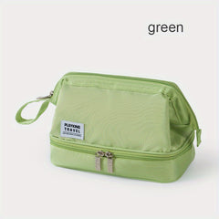 Double Layer Travel Toiletry Bag Portable Makeup Pouch Organizer