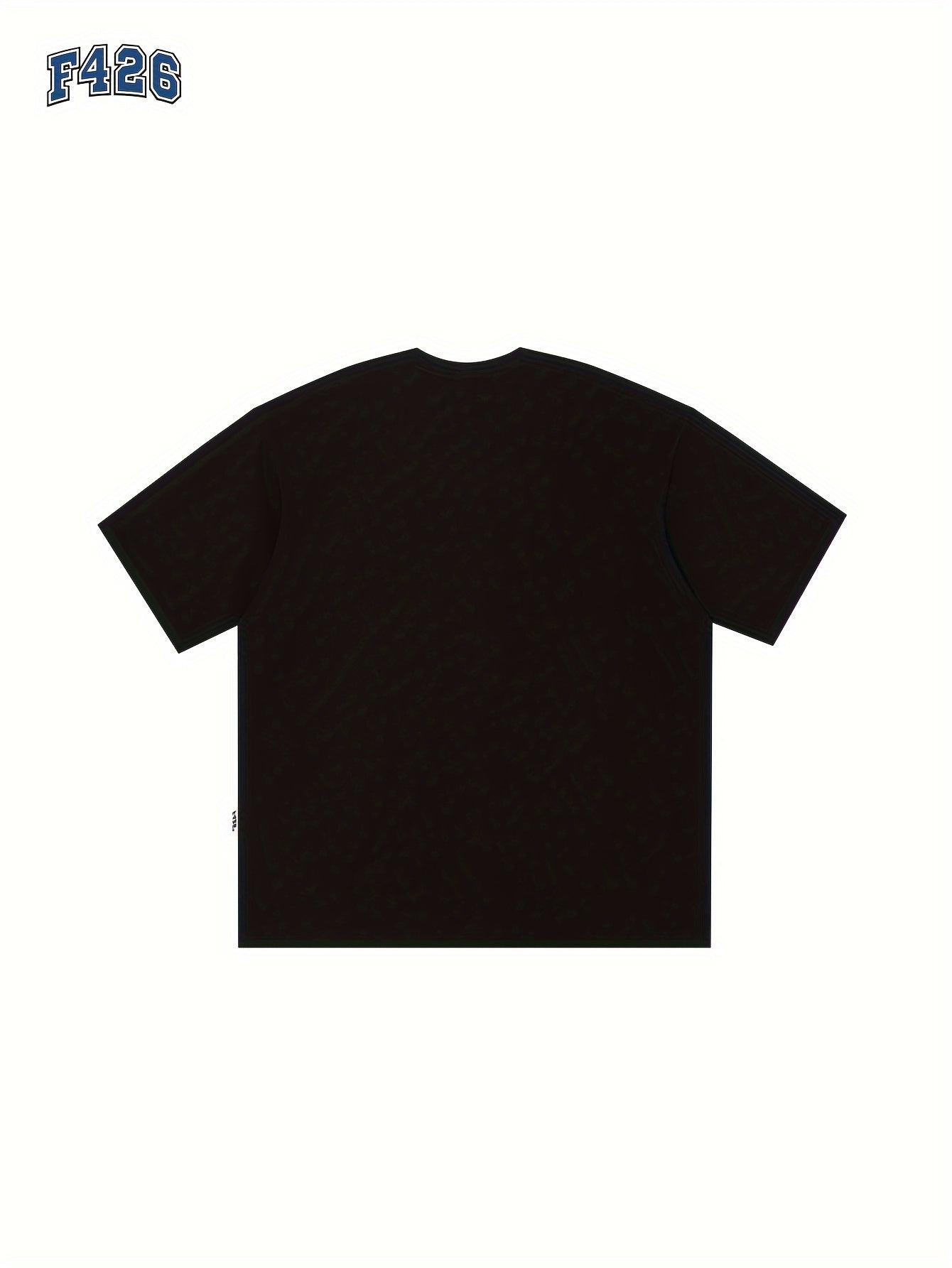 Men's Letter Print Cotton Sports T-shirt Round Neck Tee Shirt