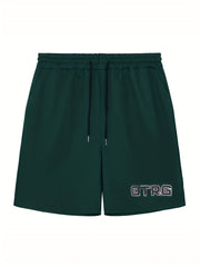 Classic Letter Print Men's Shorts - Summer Outdoor Drawstring Shorts