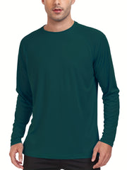 3 Pcs Men's Sun Protection Long Sleeve T shirt Lightweight Tops