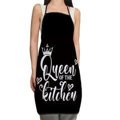 Polyester Apron with Letter Phrase Print - Waterproof Waist Apron