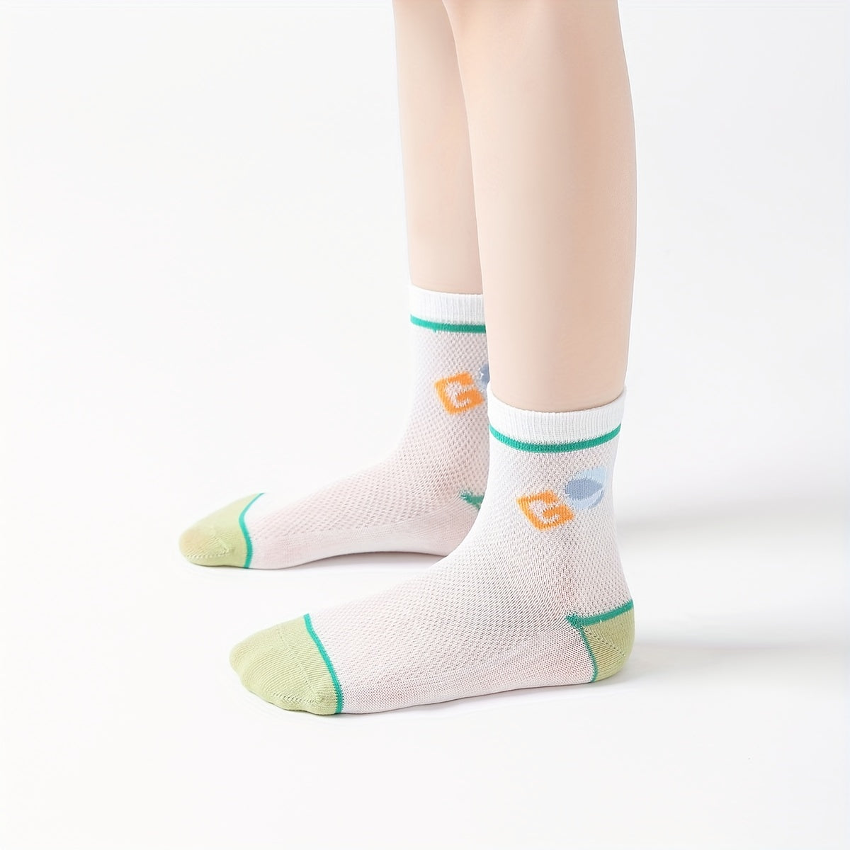 5 Pairs Basketball Graphic Print Breathable Socks for Boys/Girls Teen