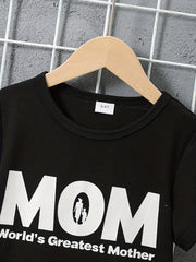 Boys Mom World's Best Mother T-shirt & Shorts Set
