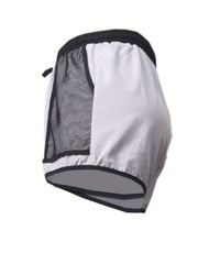 Colorblock Eyelet Drawstring Fitness Shorts