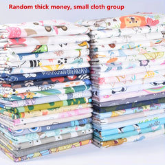 50pcs Twill Cartoon Quilting Cotton Fabric DIY Doll Clothes Fabric