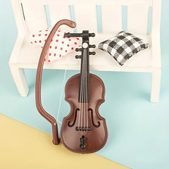 Mini Violin Model Toy House Decoration Musical Instrument DIY Handicraft