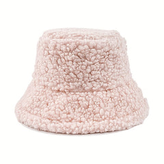Vintage Bucket Hat Faux Fur Winter Warmer Fisherman Cap