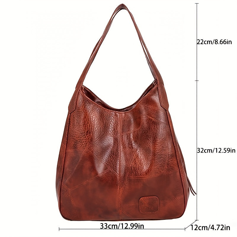 Vintage Casual Hobo Shoulder Bag Large Capacity Retro Storage Bag