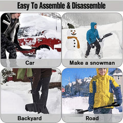3 Piece Set Portable Snow Shovel - Foldable Winter Emergency Shovel
