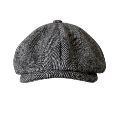 Vintage Herringbone Tweed Newsboy Cap Cosplay Hat