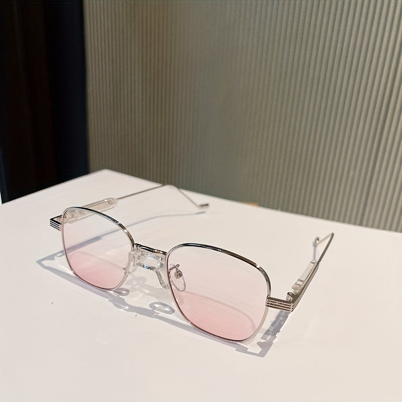 Light Blocking Glasses Anti Eyestrain Square Gradient Clear Lens