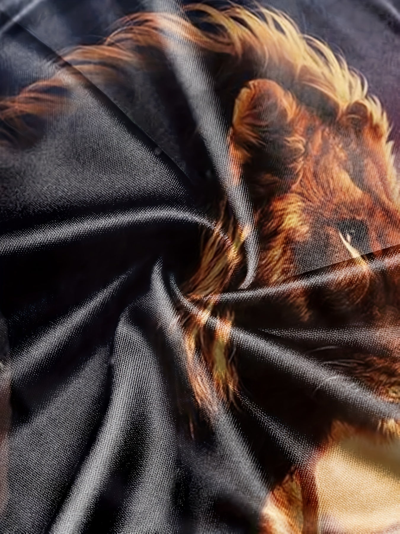 Lion 3d Print Men's Long Sleeve T-shirt Vintage Tees For Autumn