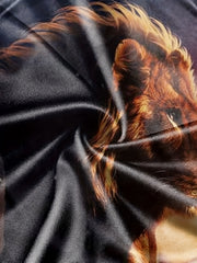 Lion 3d Print Men's Long Sleeve T-shirt Vintage Tees For Autumn