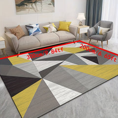 Extra Large Area Rug Modern Non-slip Soft Polyester Floor Carpet Mat