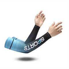 Sports Sunscreen Ice Sleeves Gradient Elastic UV Protection Arm Guard