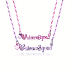 2pcs Cartoon SISTER Tassel BFF Necklace Gift For Friends Girls Accessories