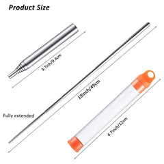 2pcs Stainless Steel Fire Blowing Stick for Camping