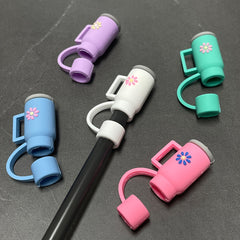 Silicone Straw Cover Reusable Dustproof Straw Plugs Cup Accessories