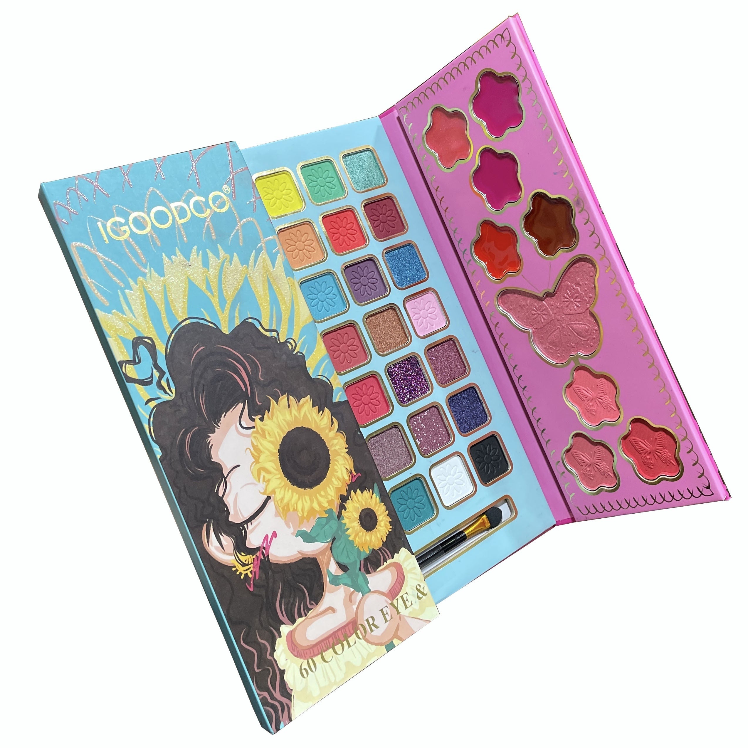 60 Colors Eyeshadow Palette Concealer Lip Tint Blush Makeup Palette
