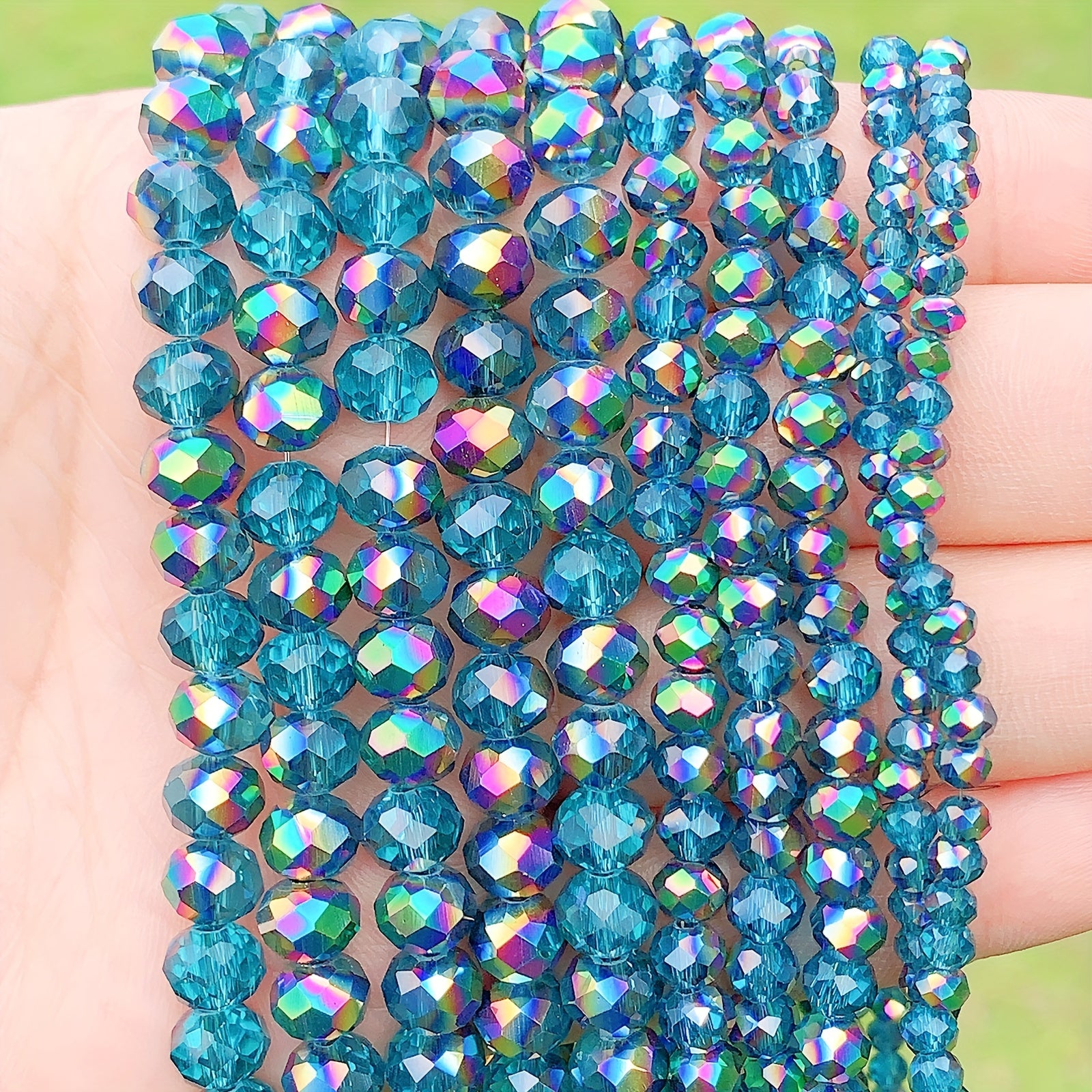 Colorful Faceted Glass Spacer Beads for DIY Jewelry Making