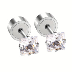Girl's Zircon Princess Stud Earrings - Princess Style Jewelry