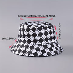 Smiling Bucket Hat Reversible Lightweight Sunscreen Fisherman Cap