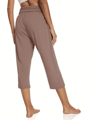 High Waist Capris Pants Casual Crop Pants For Spring & Summer