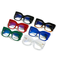 Leopard Cat Eye Glasses Clear Lens Women Eyewear