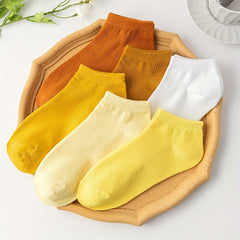 6 Pairs Crew Ankle Socks Comfy & Breathable Women's Stockings