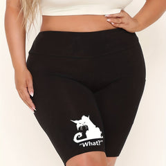 Women's Monster Print High Rise Biker Shorts