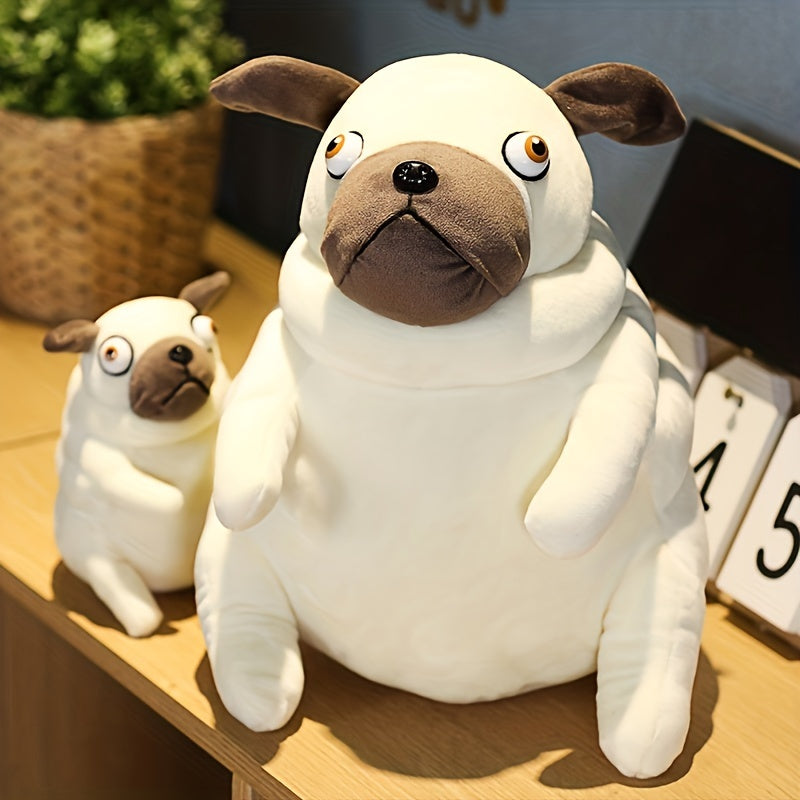 1pc Pug Bulldog Plush Toy Stuffed Dog for Halloween Birthdays Room Decorati