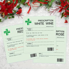 6pcs Prescription Wine Label Funny Vinyl Sticker