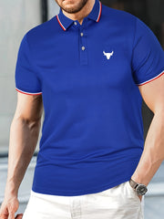 Ox Head Graphic Men's Casual Polo Shirt