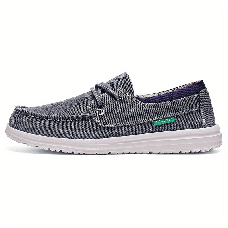 Men's Canvas Loafer Shoes Breathable Slip-On Shoes Spring and Summer