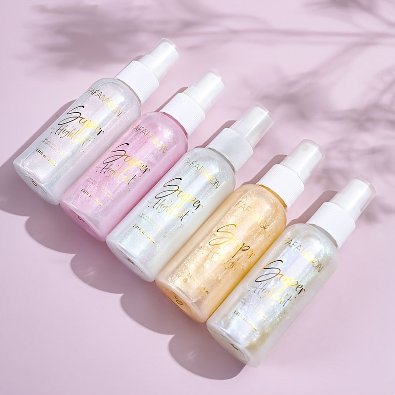 Colorful Body Highlighter Spray Fine Glitter Golden Powder